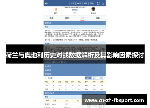 荷兰与奥地利历史对战数据解析及其影响因素探讨 荷兰与奥地利历史对战数据解析及其影响因素探讨