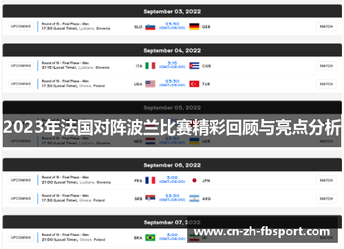 2023年法国对阵波兰比赛精彩回顾与亮点分析 2023年法国对阵波兰比赛精彩回顾与亮点分析